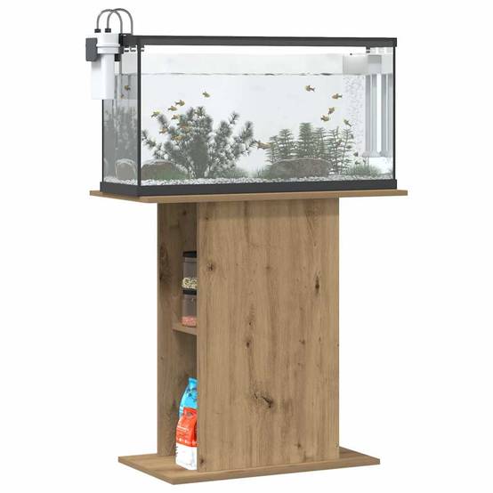 Meuble d'aquarium Bois d'Ingénierie Chêne avec Stockage Ouvert 36x75x72,5 cm - ComfortXL Outdoor Living - Image 3