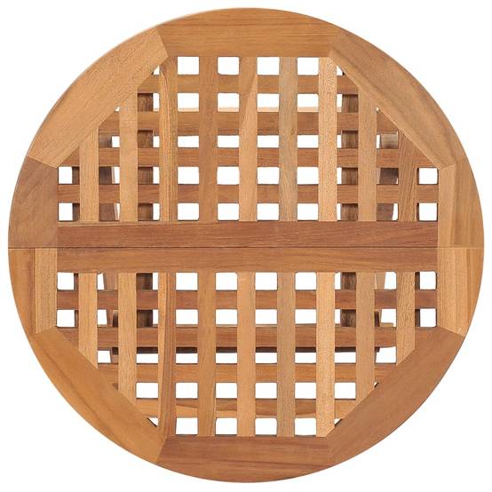 Table pliable de jardin bois de teck 50 x 50 x 50 cm - PANGIVO - Image 4