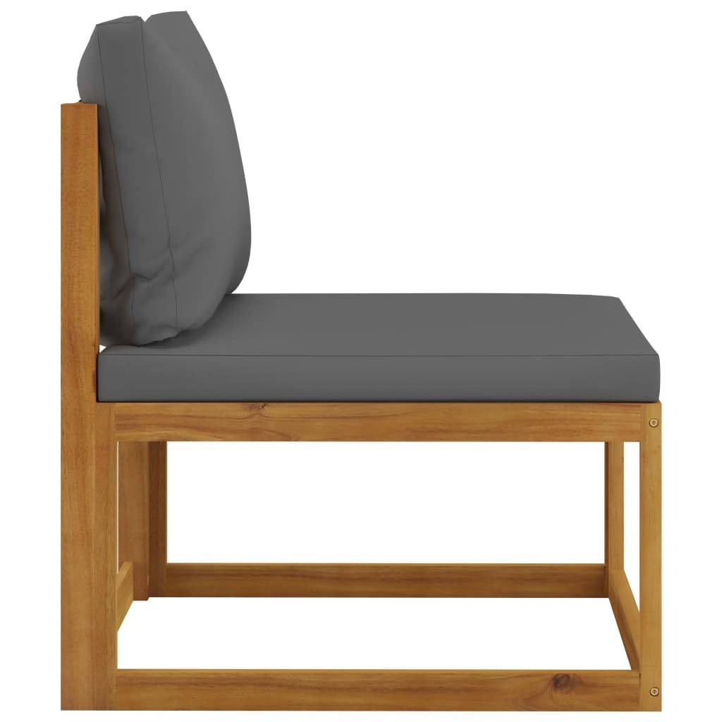 Helloshop26 - Salon de jardin meuble d'extérieur ensemble de mobilier 6 pièces avec coussin bois d'acacia solide - Imagen 7