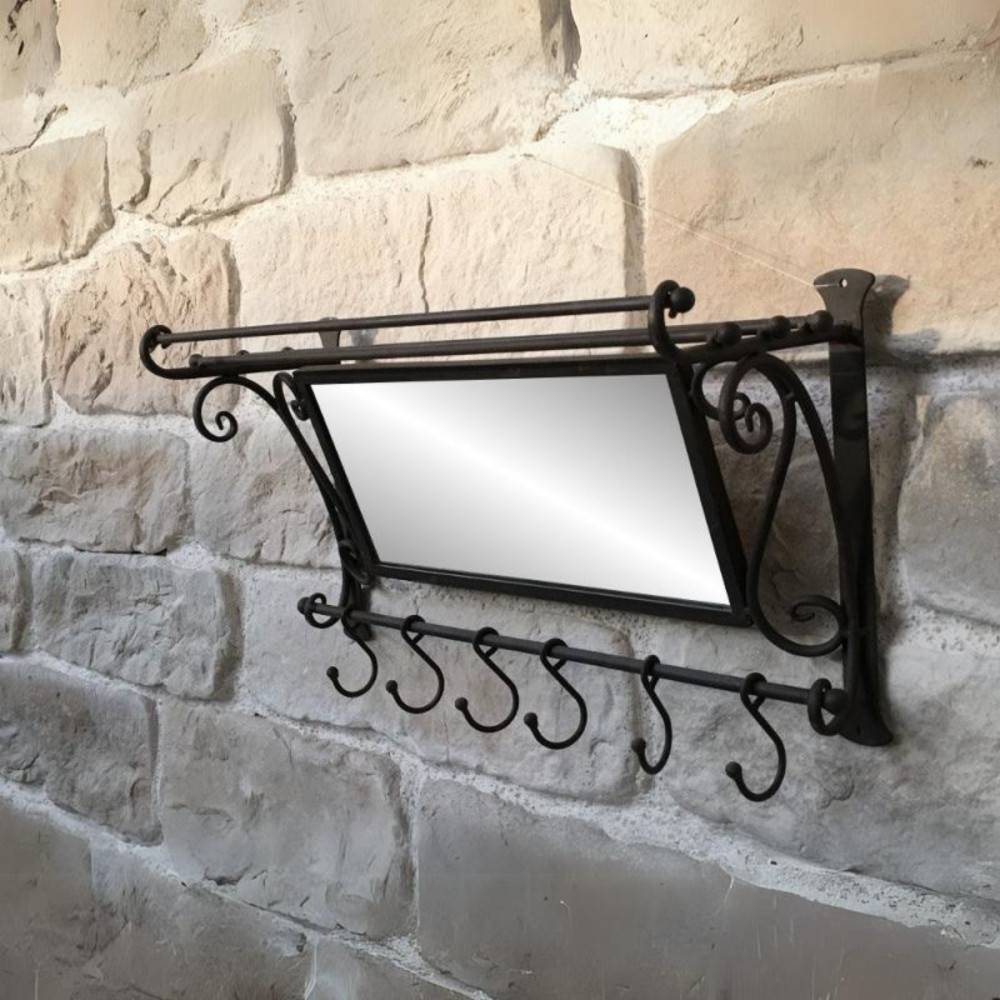 Miroir mural en métal marron 59 x 30 x 21 cm Chemin de campagne - Imagen 3