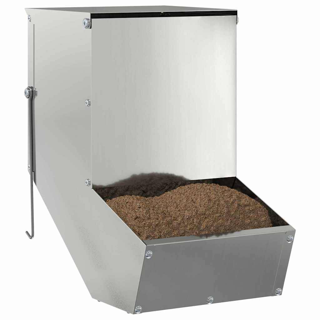 Nourrisseur Lapin Galvanisé 1,5kg Hygiénique Argent - ComfortXL Outdoor Living - Image 3