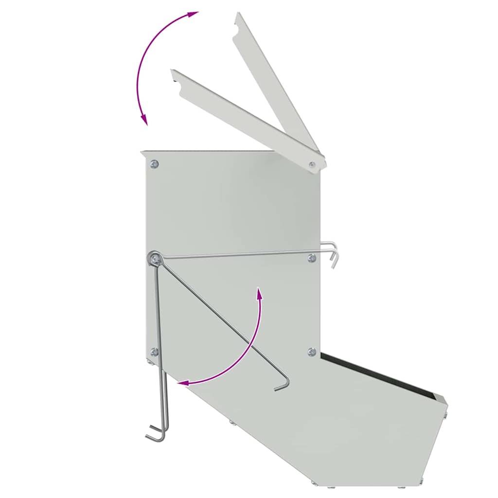 Nourrisseur Lapin Galvanisé 1,5kg Hygiénique Argent - ComfortXL Outdoor Living - Image 5