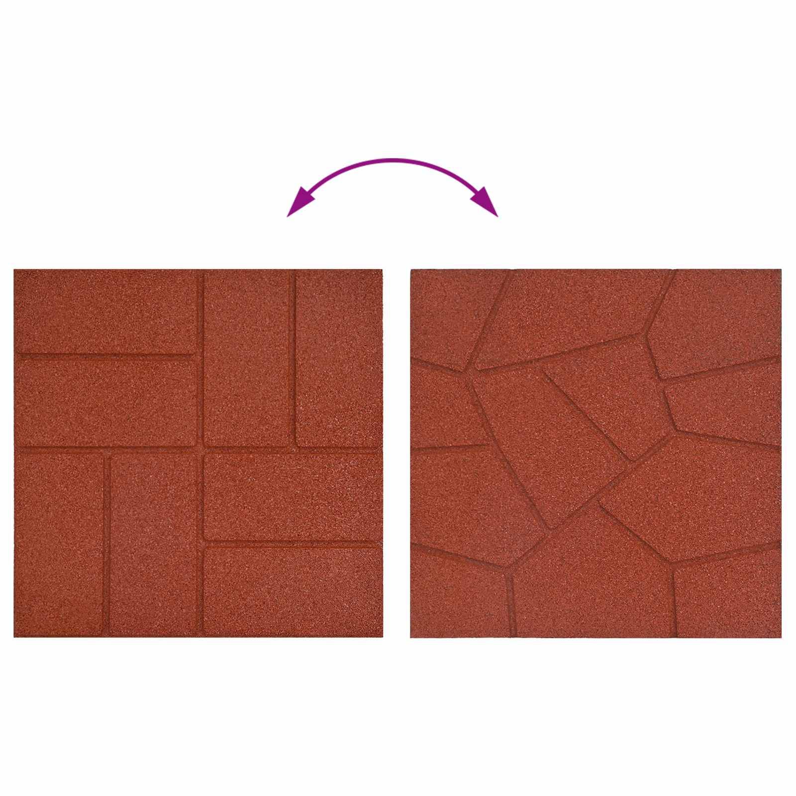 PANGIVO - Pierres de jardin caoutchouc rouge 40.5 x 40.5 x 2 cm - PANGIVO - Image 8