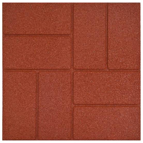 PANGIVO - Pierres de jardin caoutchouc rouge 40.5 x 40.5 x 2 cm - PANGIVO - Image 6