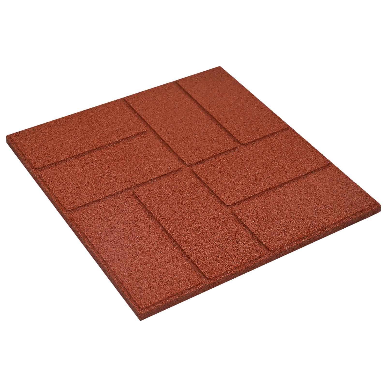 PANGIVO - Pierres de jardin caoutchouc rouge 40.5 x 40.5 x 2 cm - PANGIVO - Image 4