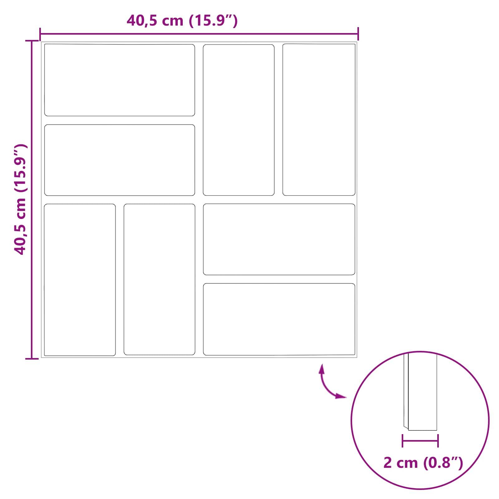 PANGIVO - Pierres de jardin caoutchouc rouge 40.5 x 40.5 x 2 cm - PANGIVO - Image 9