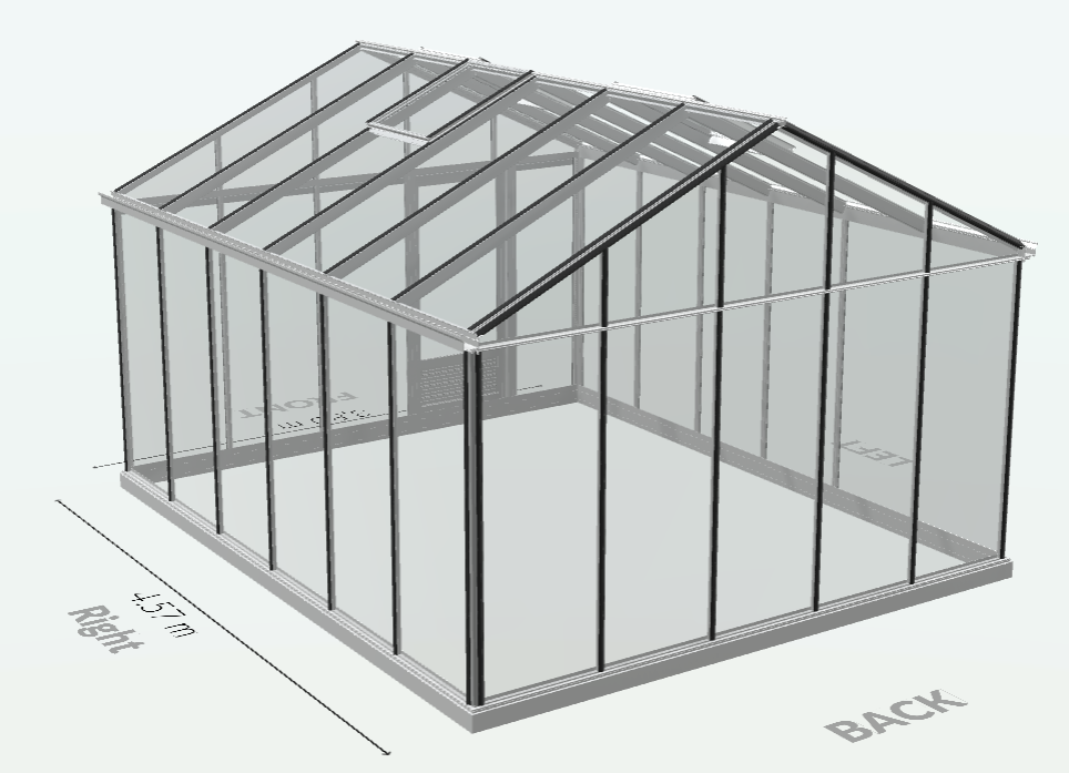 15m²  -  Serre en verre trempé - Euro Plus - Alu - 15m² - ALUMINIUM - L'atelier Des Serres - Imagen 6
