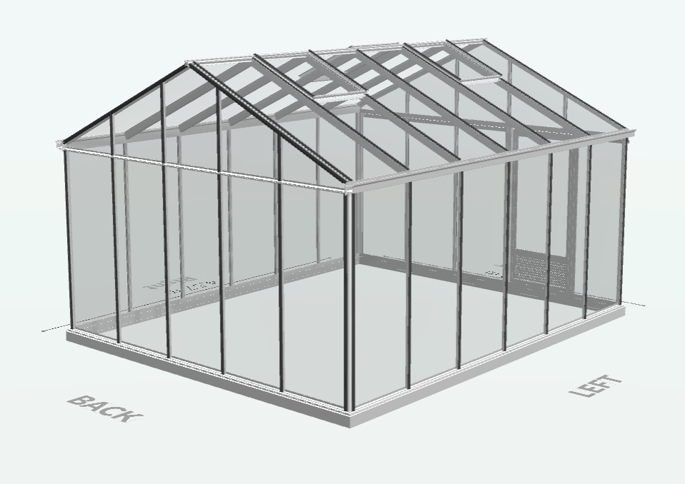 15m²  -  Serre en verre trempé - Euro Plus - Alu - 15m² - ALUMINIUM - L'atelier Des Serres - Imagen 7