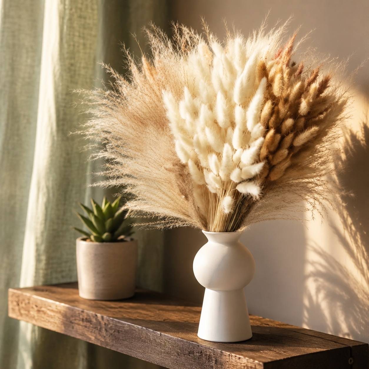 185 Pièces Bouquet Fleurs Séchées Pampas Décoration Boho pour Mariage Salon Chambre - Image 3