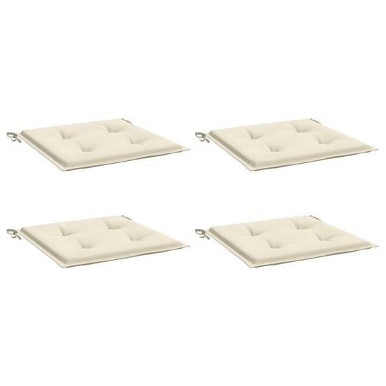 Coussins de chaise jardin lot de 4 crème 50x50x3cm tissu oxford P147 - Image 3