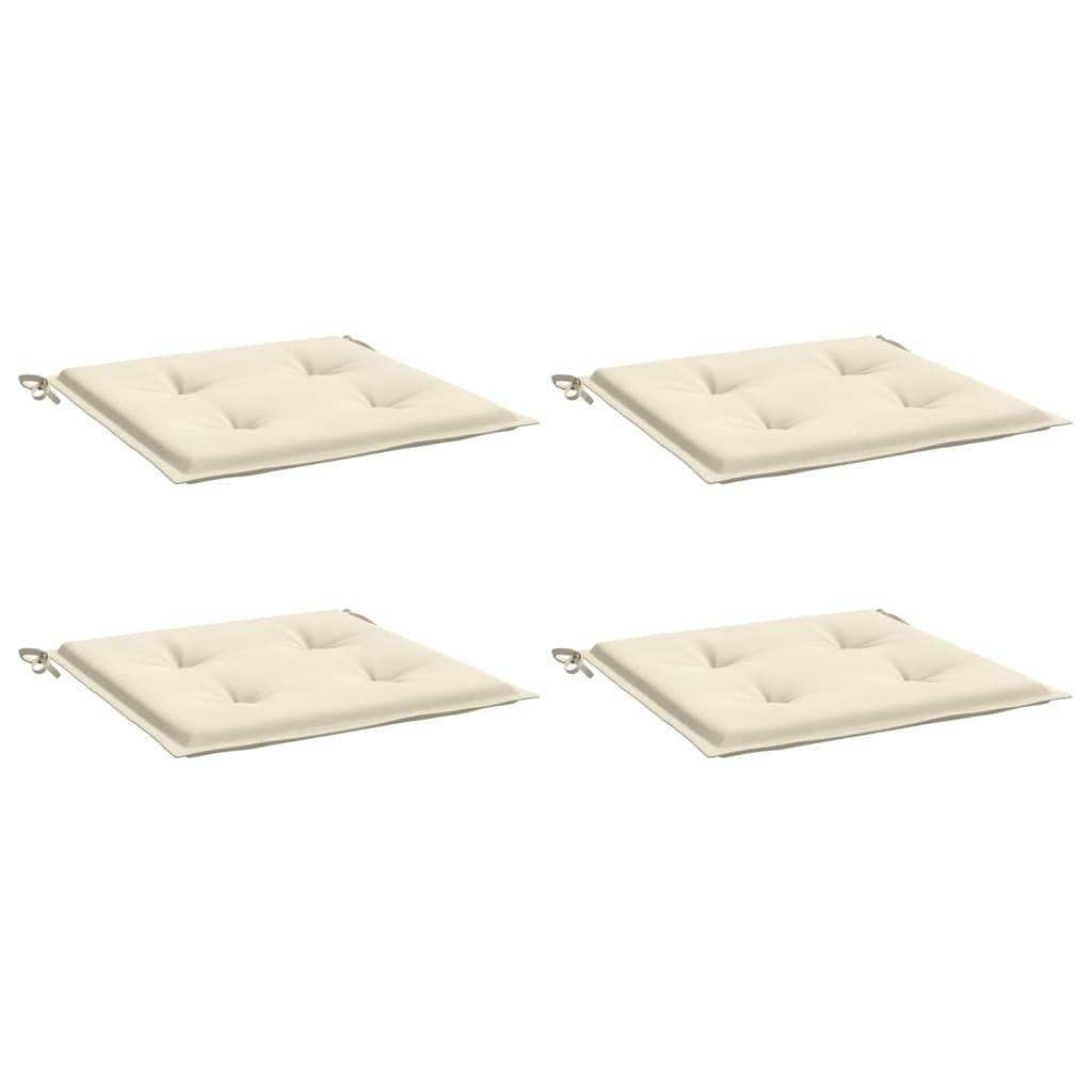 Coussins de chaise jardin lot de 4 crème 50x50x3cm tissu oxford P147 - Image 3