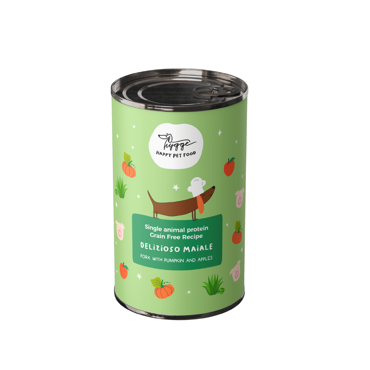 Monoprotéique Délicieux porc avec citrouille pomme et aloe - 3 boîtes