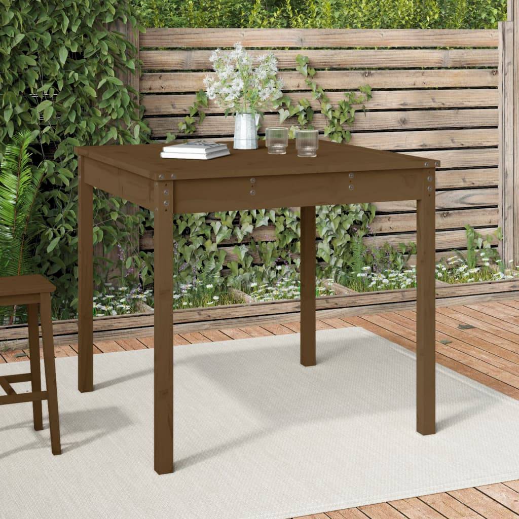 ComfortXL - Table Carrée pour Terrasse 82,5cm en Bois de Pin Massif Finition Marron Miel – ComfortXL Outdoor Living - Image 1