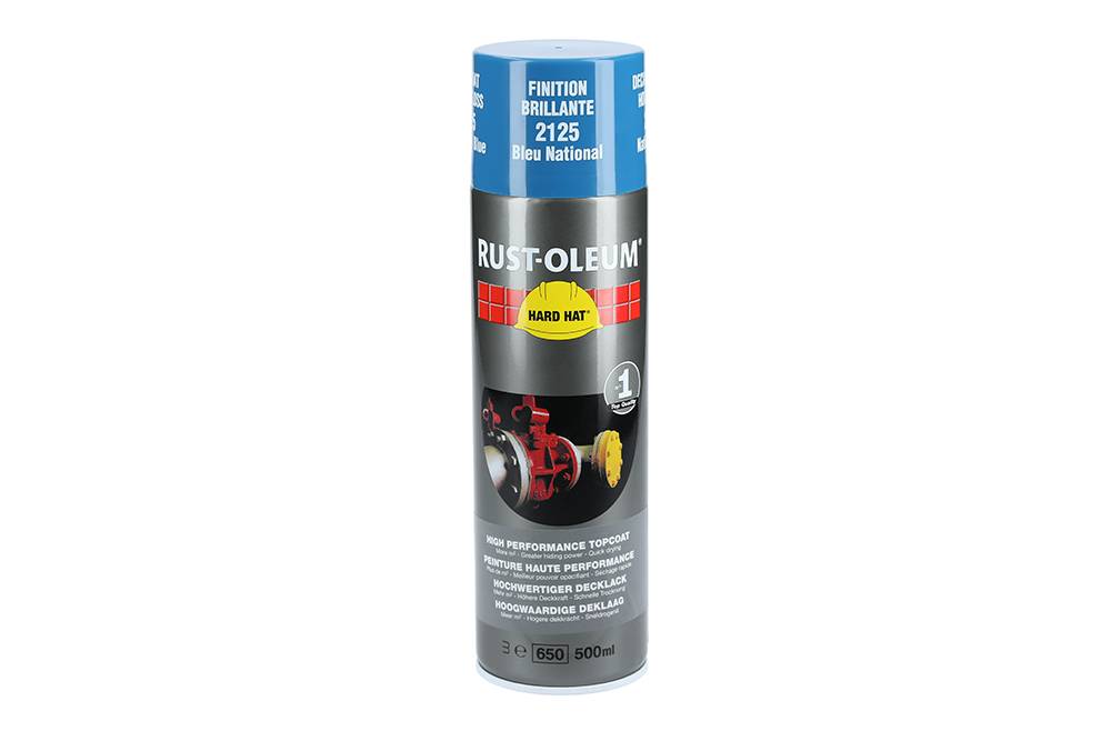 Couche de finition Hard Hat Ral-couleurs bleu national RAL 500ml - RUST-OLEUM - 2125 - Image 2