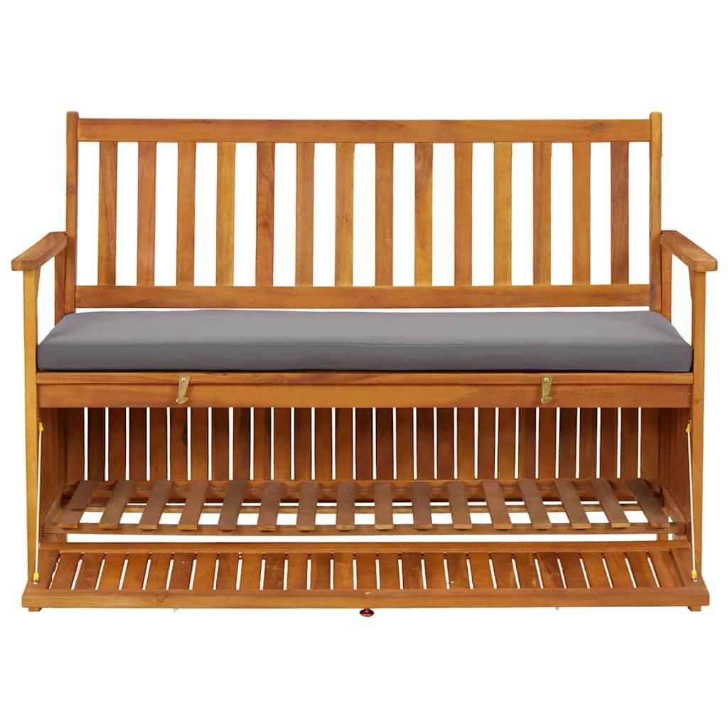 Vidaxl - Banc de rangement de jardin 120 cm Bois d'acacia solide vidaXL 310276 - Imagen 6
