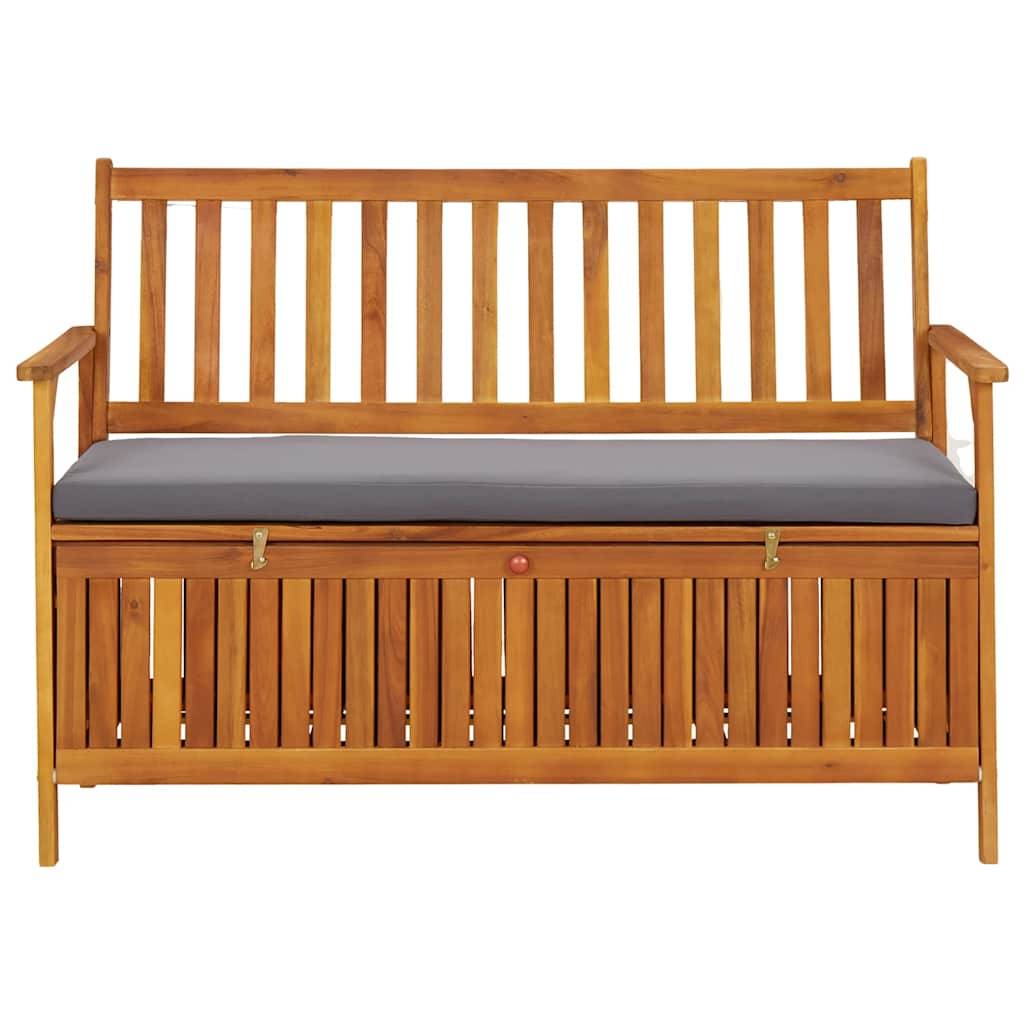 Vidaxl - Banc de rangement de jardin 120 cm Bois d'acacia solide vidaXL 310276 - Imagen 2