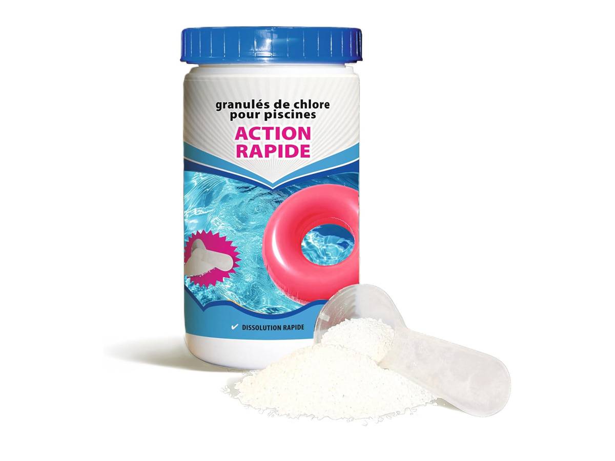 BSI - Chlore Choc - Action Rapide - Dissolution rapide - Idéal Pour Piscine Et Spa - Spécial Bactéries - Granulé - 1kg - Imagen 1