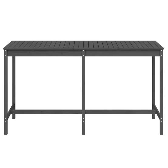 Table de jardin bois massif pin gris 203,5 x 90 x 110 cm - PANGIVO - Image 4