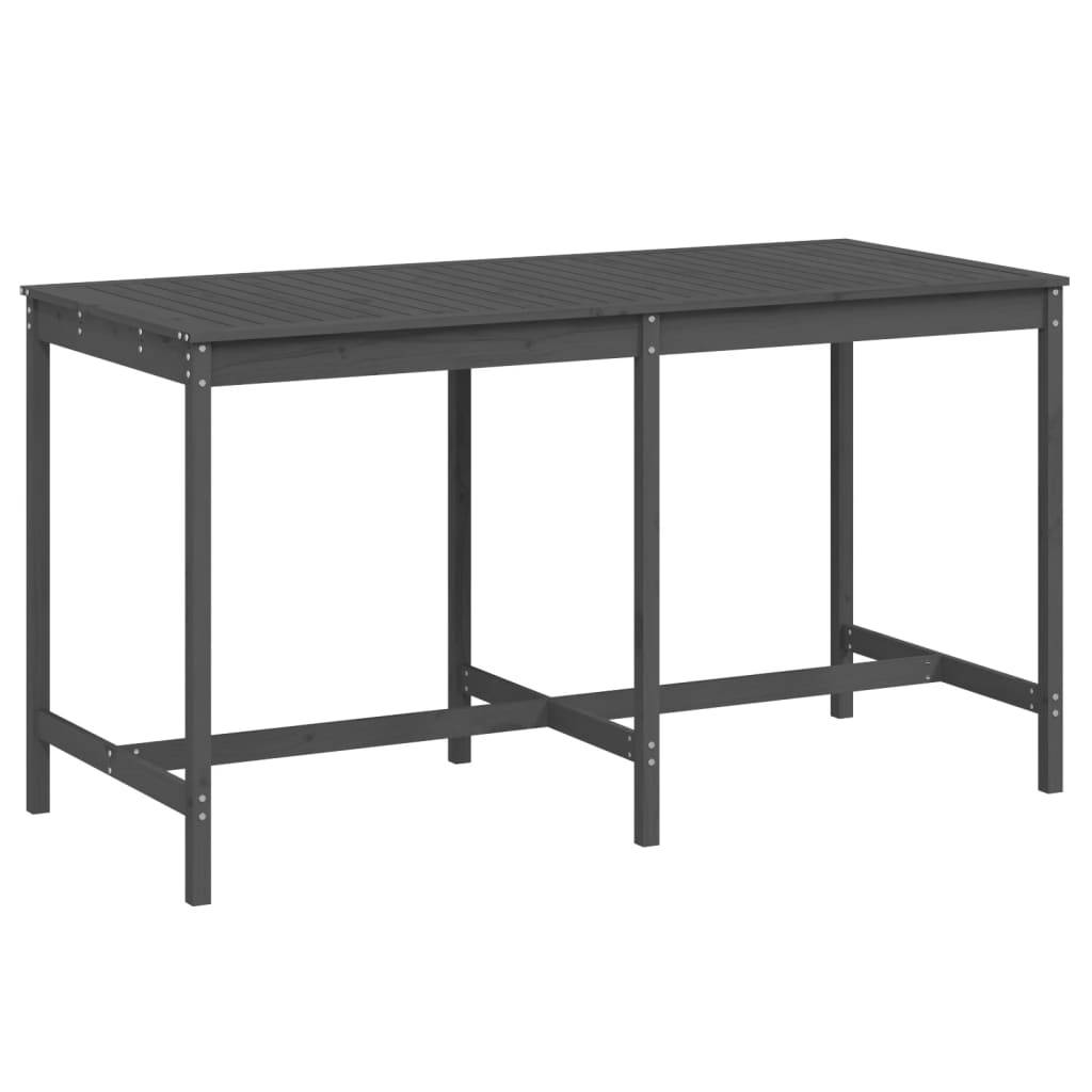 Table de jardin bois massif pin gris 203,5 x 90 x 110 cm - PANGIVO - Image 2