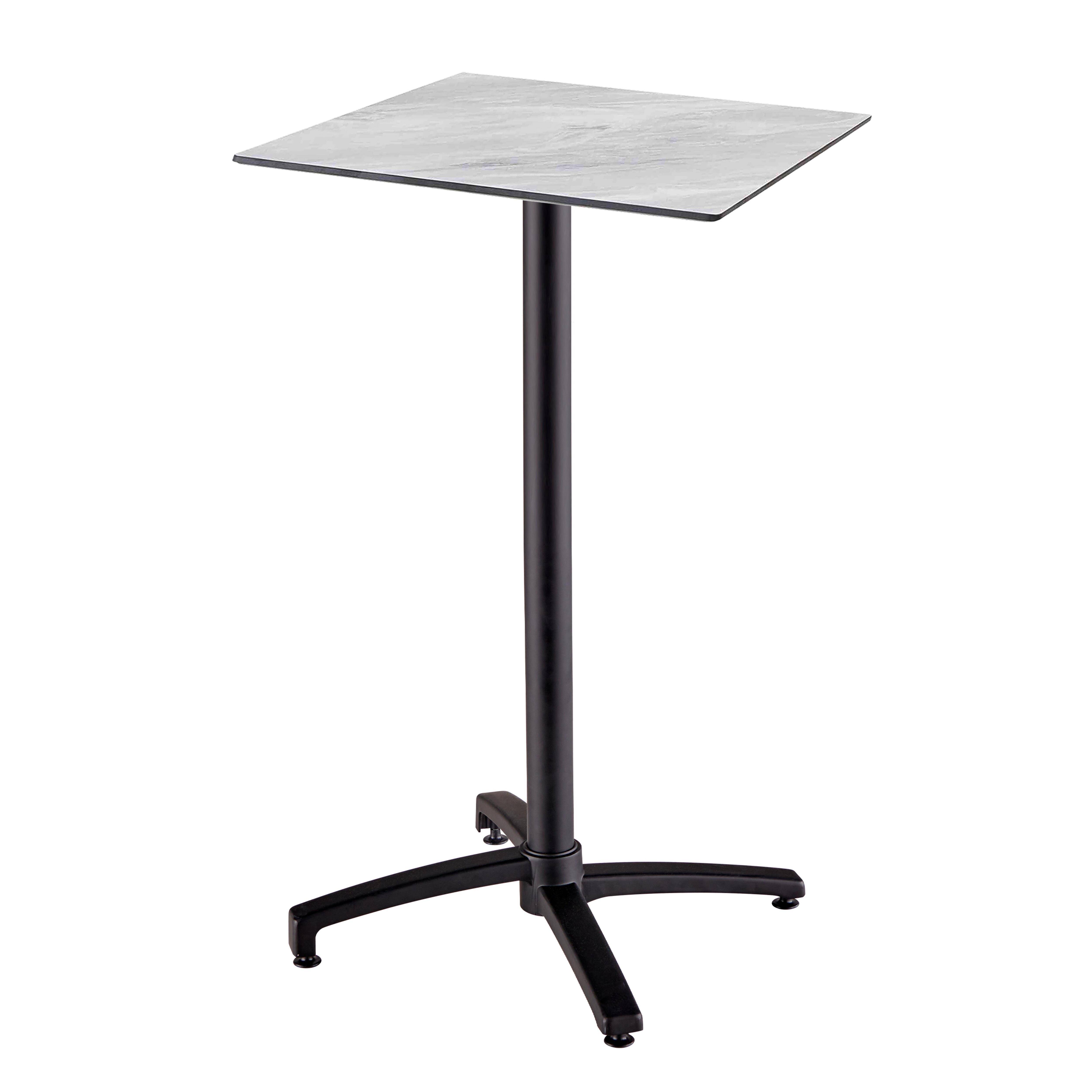 Oviala - Table haute de terrasse 60x60 cm inclinable stratifié marbre Opéra - Oviala - Image 1