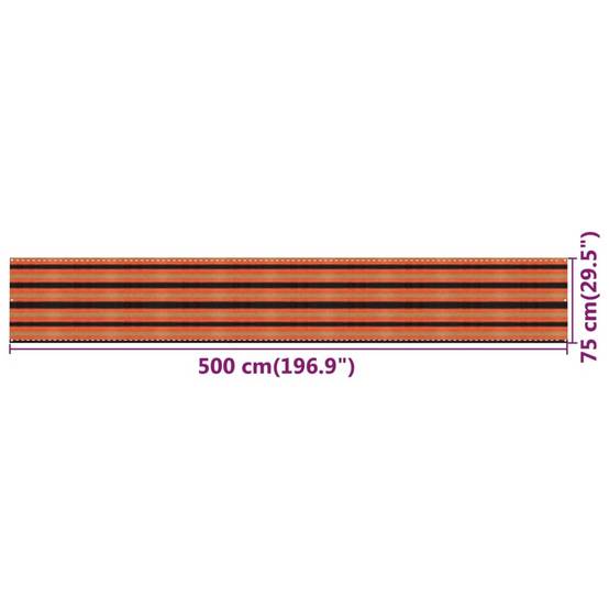 Helloshop26 - Écran de balcon brise pare vue protection confidentialité 75 x 500 cm PEHD multicolore - Imagen 5