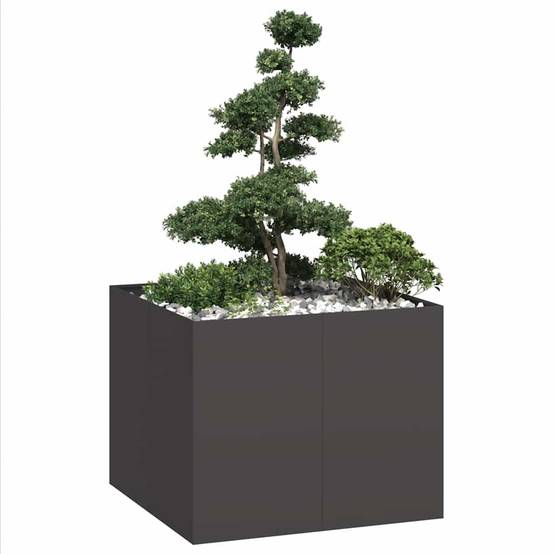 ComfortXL - Très Haut Potager Carré Acier Noir pour Jardin 100x100x80 cm – ComfortXL Outdoor Living - Image 1