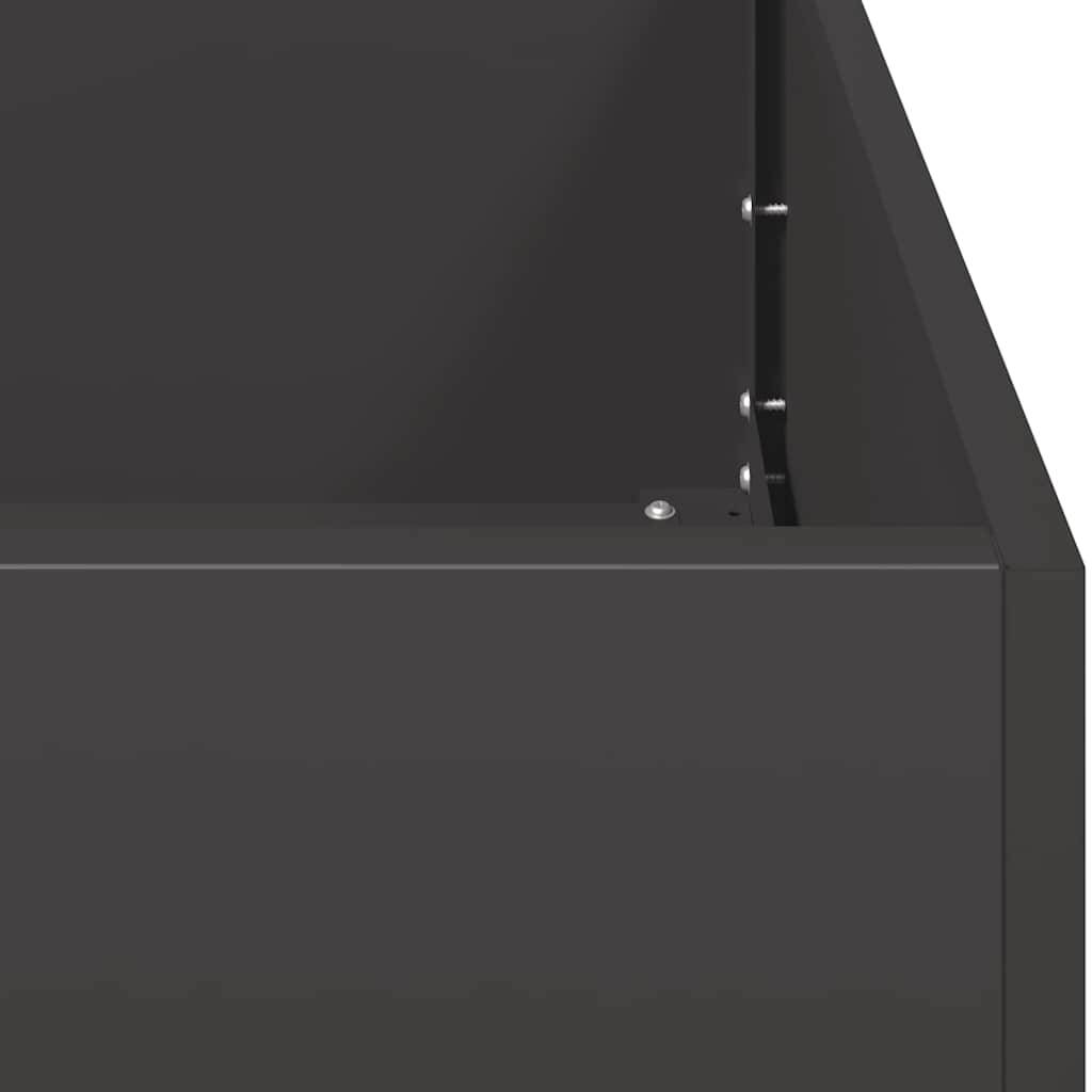 ComfortXL - Très Haut Potager Carré Acier Noir pour Jardin 100x100x80 cm – ComfortXL Outdoor Living - Image 7