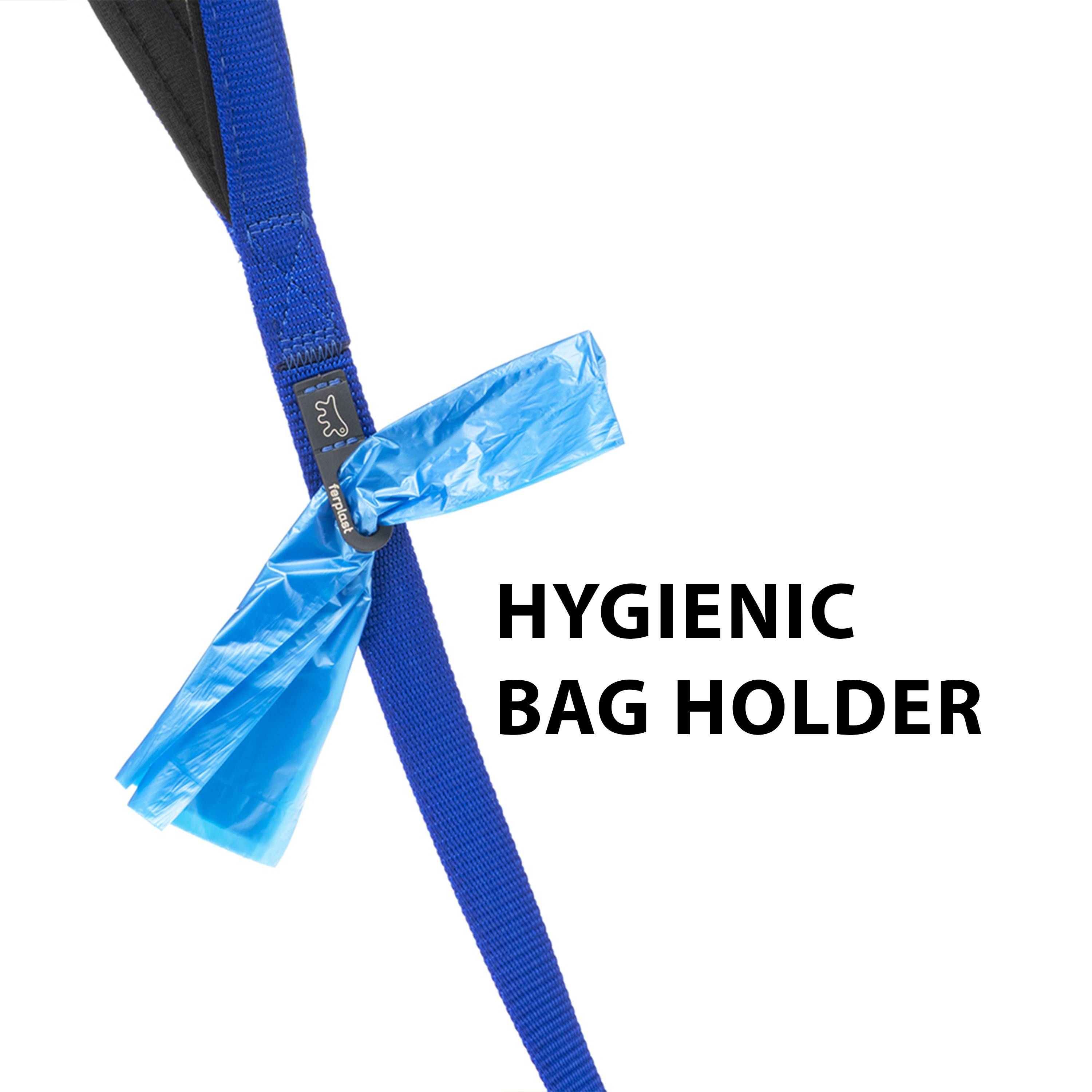 Ferplast - Ferplast laisse pour chien DAYTONA, Laisse en nylon pour petit chien, 120 cm, avec poignée rembourrée confortable et mousqueton en métal. Bleu - Imagen 4