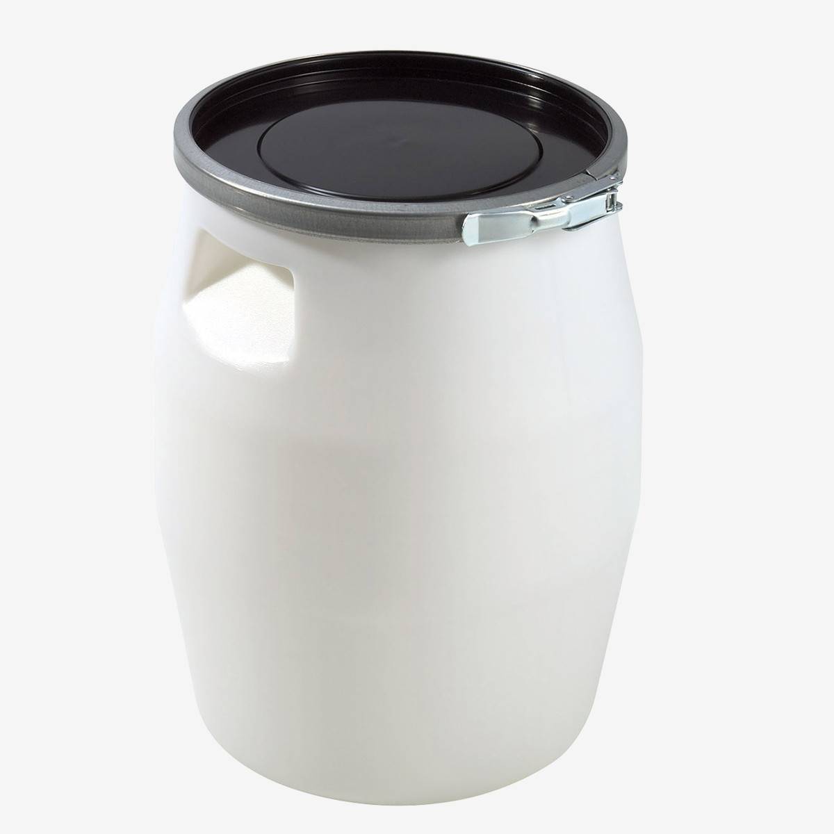 Fût 30 L + genouillère métal + couvercle - blanc - Gilac