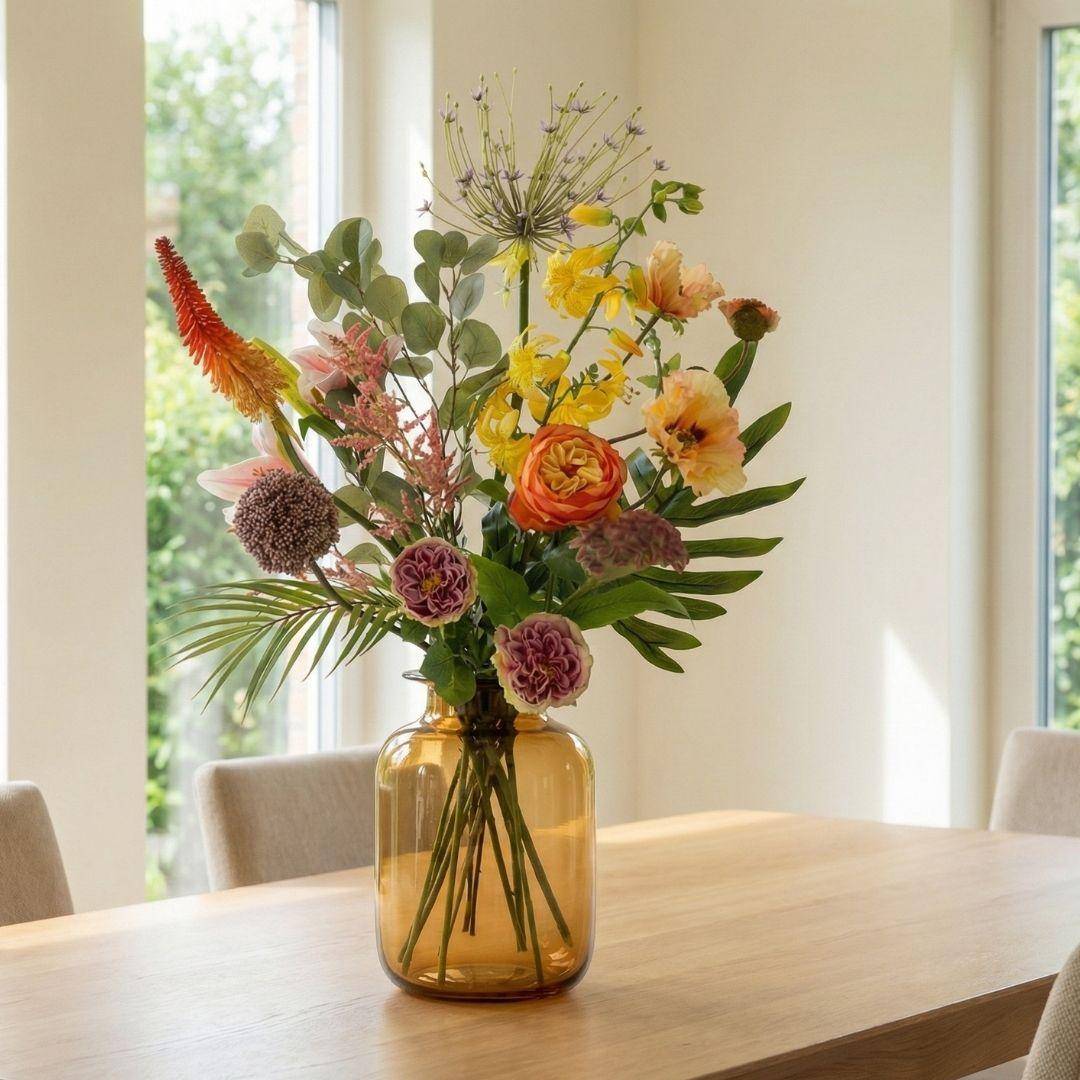 PANGIVO - Bouquet de fleurs artificielles plastique multicolore 30 x 30 x 105 cm - PANGIVO - Image 8