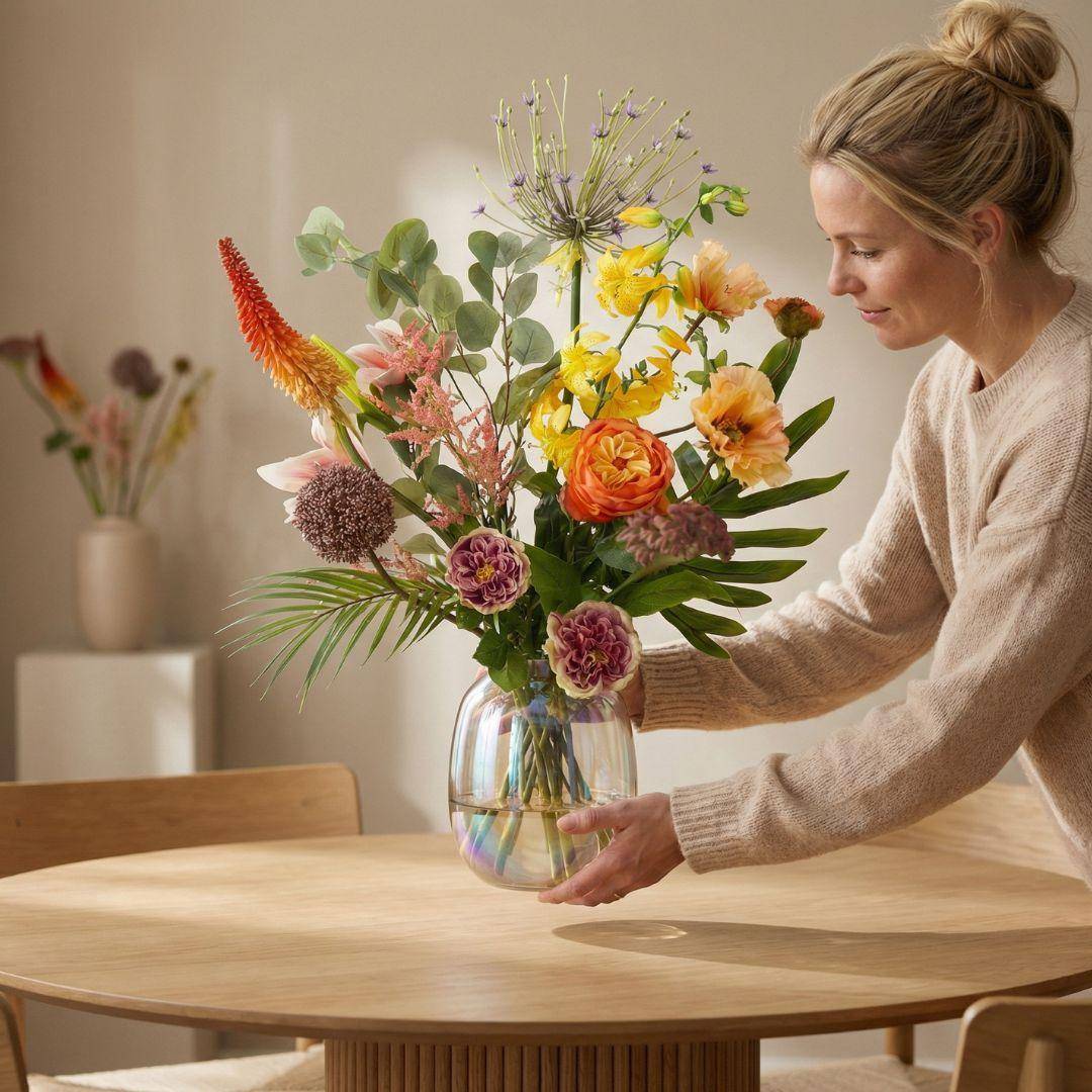 PANGIVO - Bouquet de fleurs artificielles plastique multicolore 30 x 30 x 105 cm - PANGIVO - Image 6
