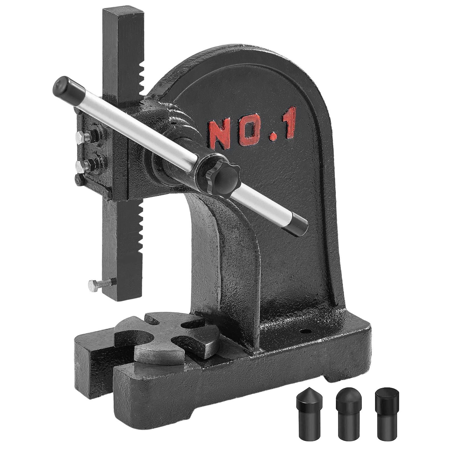 Vevor - VEVOR Presse à crémaillère manuelle 1 t, hauteur max 150 mm. Robuste fonte, pour estampage, pliage, formage. - Image 1