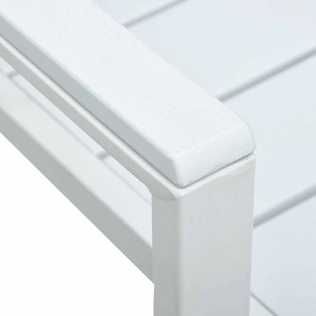Chaises de jardin lot de 4 blanc PEHD aspect bois 62 x 55.5 x 88.5 cm - PANGIVO - Image 7