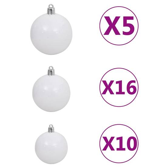 ComfortXL - Sapin de Noël articulé PVC 300 LED et Boules Décoration Enneigé 180 cm – ComfortXL Outdoor Living - Image 8