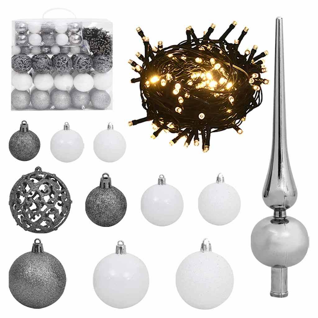 ComfortXL - Sapin de Noël articulé PVC 300 LED et Boules Décoration Enneigé 180 cm – ComfortXL Outdoor Living - Image 7