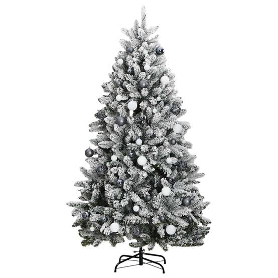 ComfortXL - Sapin de Noël articulé PVC 300 LED et Boules Décoration Enneigé 180 cm – ComfortXL Outdoor Living - Image 4