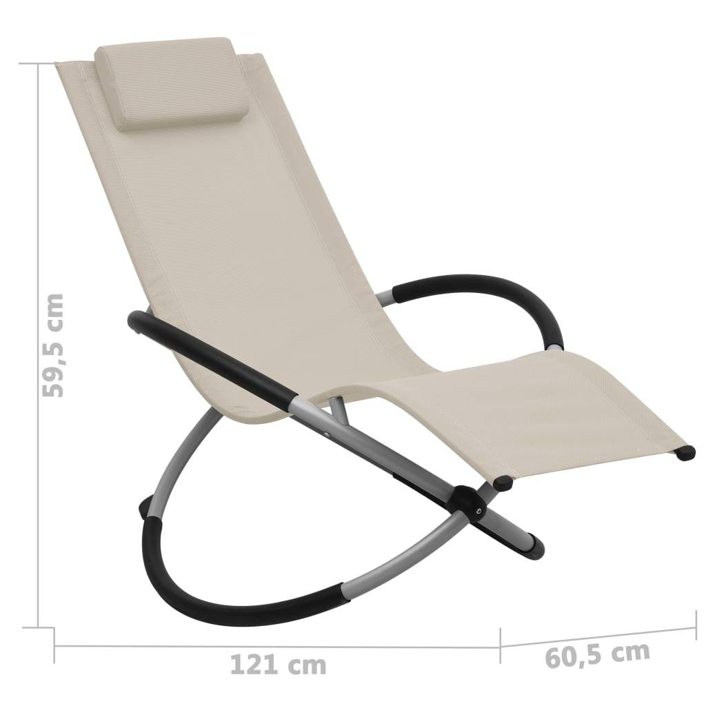 Vidaxl - Chaise longue pour enfants Acier Crème vidaXL 47794 - Imagen 6