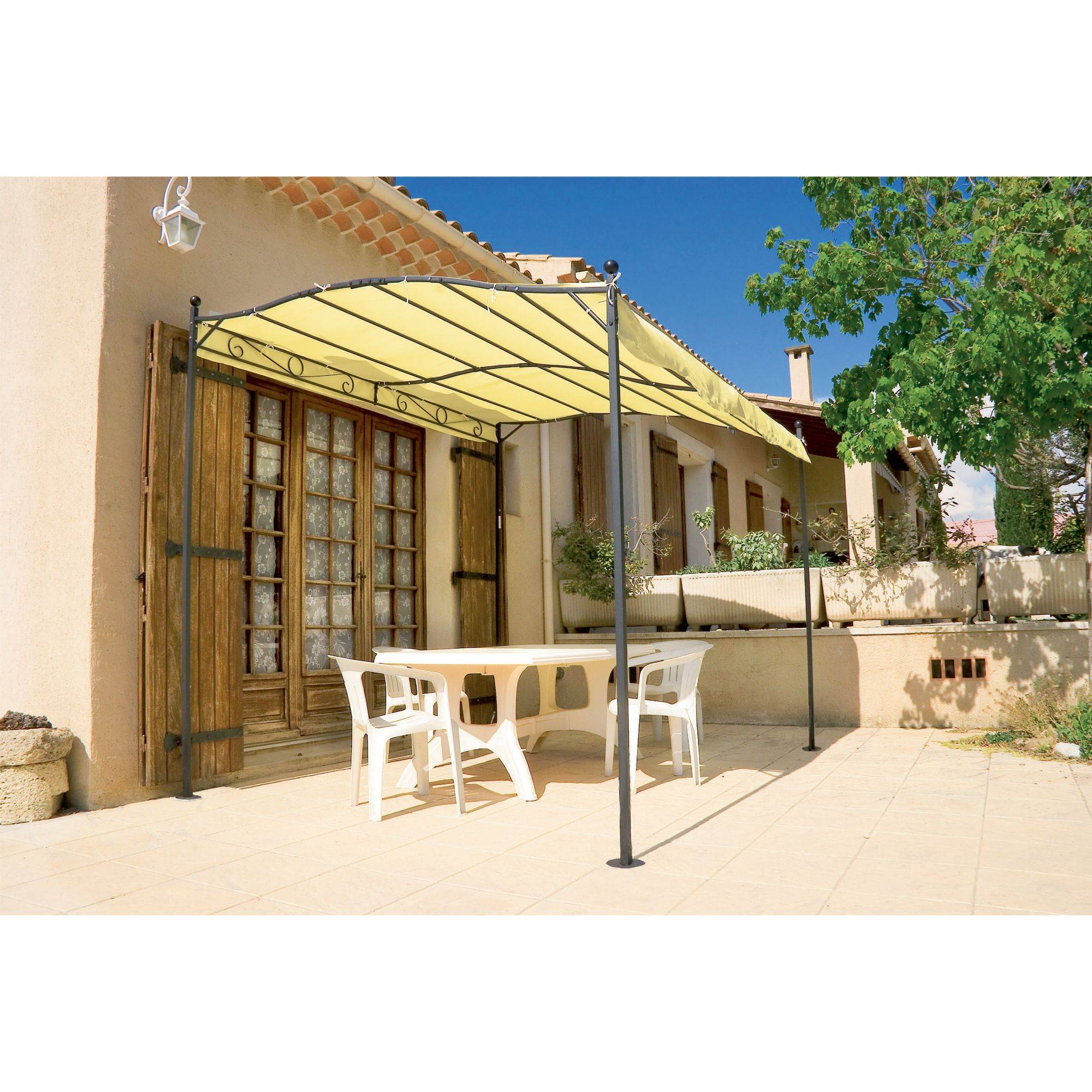 Toile de pergola crème 3 x 2,5m 180g/m2 - Image 1