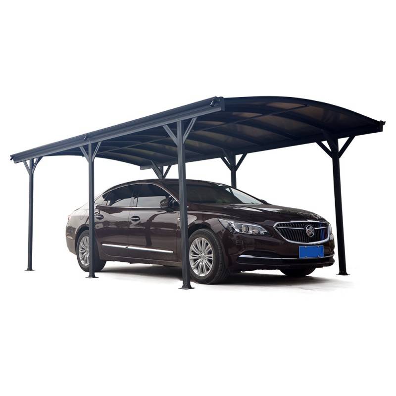 X-Metal - Carport autoportant 15,15m² aluminium polycarbonate 6mm X-Metal gris anthracite avec kit d'ancrage - Image 2
