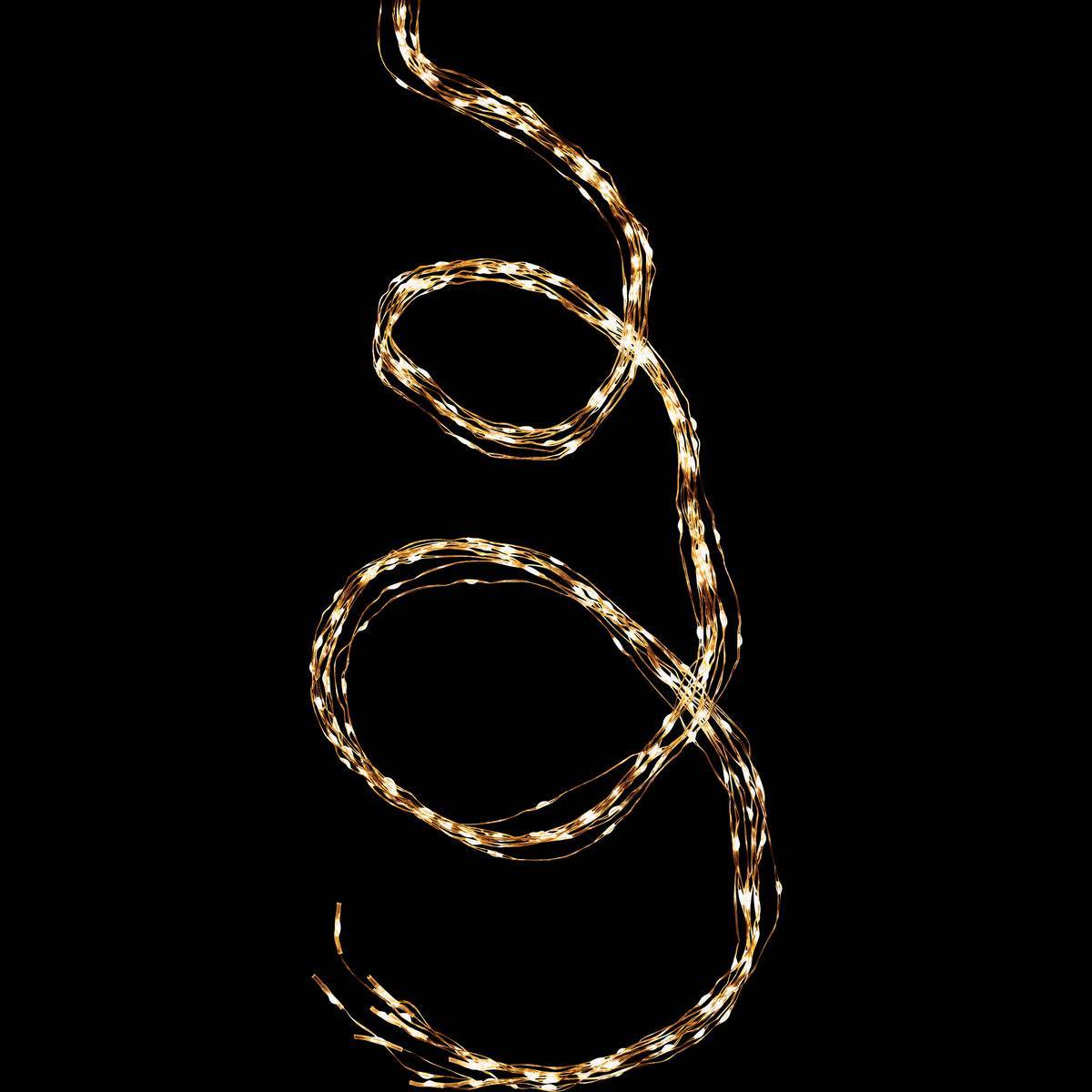 Cascade lumineuse copper 600 LED 3 m extérieur blanc chaud FEERIC LIGHTS & CHRISTMAS - Image 2