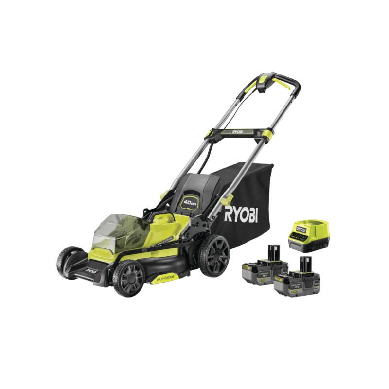 Ryobi - Tondeuse poussée RYOBI 18V Brushless - coupe 40cm - 2 batteries 4,0Ah - 1 chargeur rapide - RY18LMX40C-240