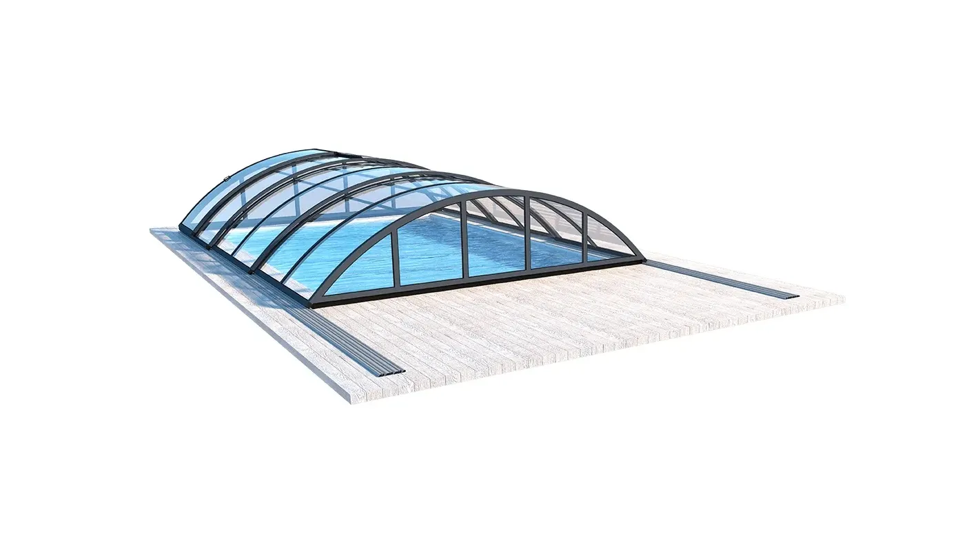 Altanka - Abri de piscine Orbit - 6,47x3,50 m - polycarbonate massif 3 mm - Couleur Ral7016 Graphite - ECO102 - Imagen 3