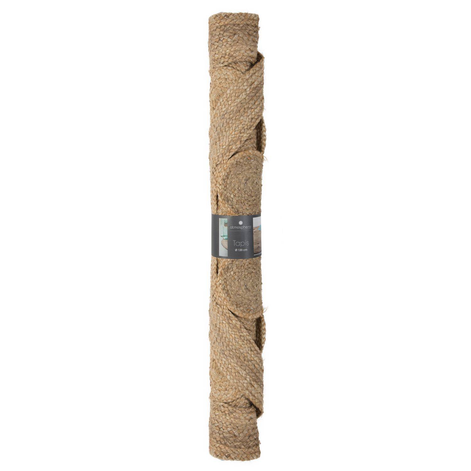 Atmosphera - Tapis ajouré "Esra" en jute D120cm - Atmosphera Créateur d'intérieur - Image 7
