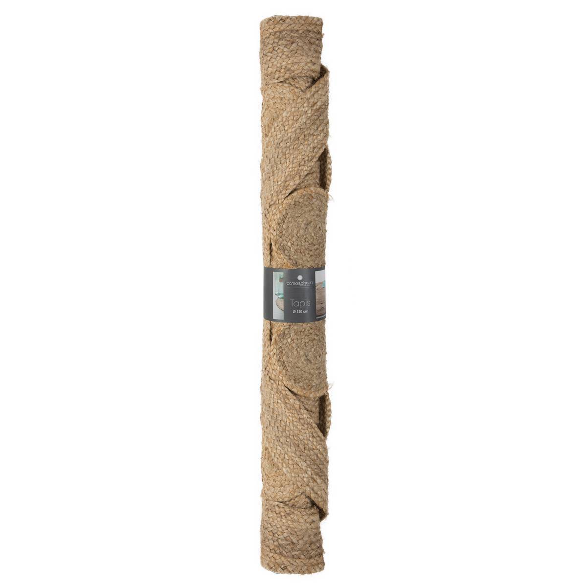 Atmosphera - Tapis ajouré "Esra" en jute D120cm - Atmosphera Créateur d'intérieur - Image 5