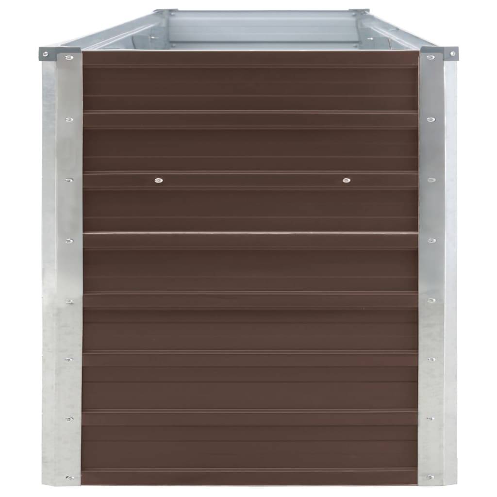 Helloshop26 - Jardinière lit surélevé plantes fleurs jardin acier galvanisé 320 x 40 x 45 cm marron - Imagen 3