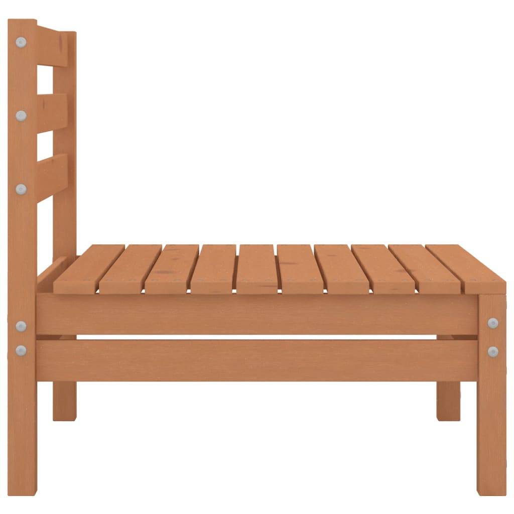 Helloshop26 - Salon de jardin meuble d'extérieur ensemble de mobilier 6 pièces marron miel bois de pin massif - Imagen 7