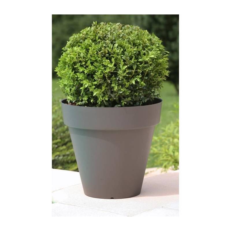 Riviera - Riviera Pot De Fleurs Soleilla - Rond - O 39,2 X 35,8 Cm -gris Paillete - Imagen 2