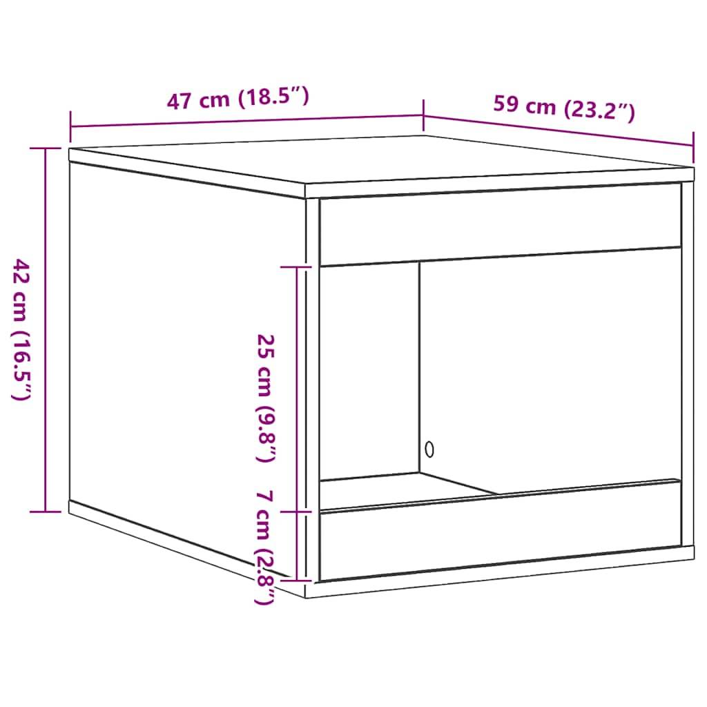 Vidaxl - Meuble de bac à litière pour chat chêne artisanal 47x59x42 cm vidaXL 857768 - Image 3