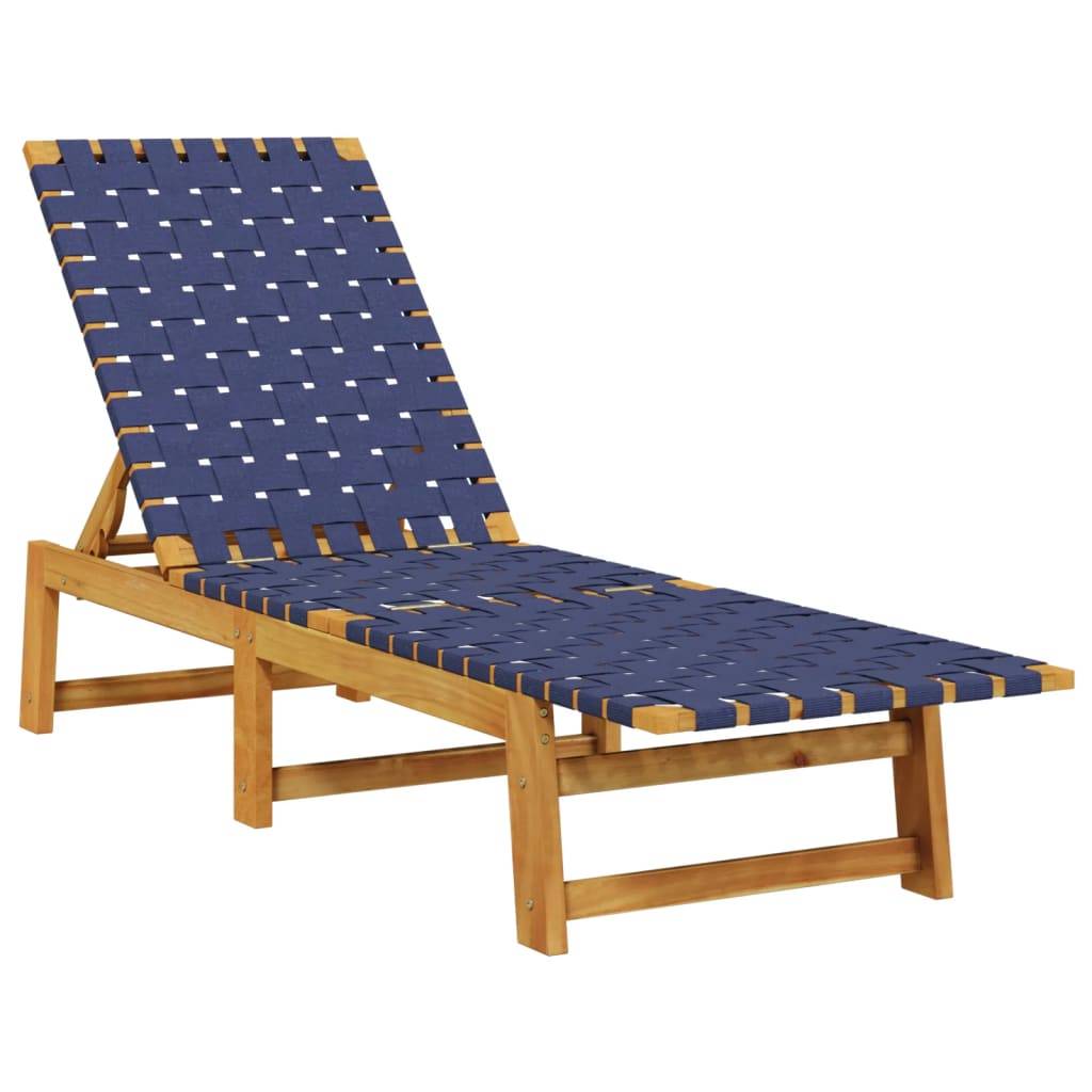 Vidaxl - Chaises longues lot de 2 et table bleu foncé bois massif acacia vidaXL 3214218 - Image 6