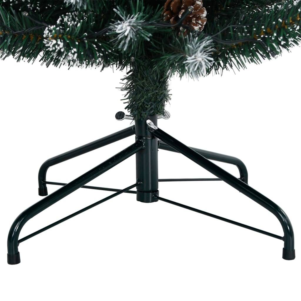 ComfortXL - Sapin de Noël artificiel fin enneigé 150 LED et pommes de pin 150 cm – ComfortXL Outdoor Living - Image 7
